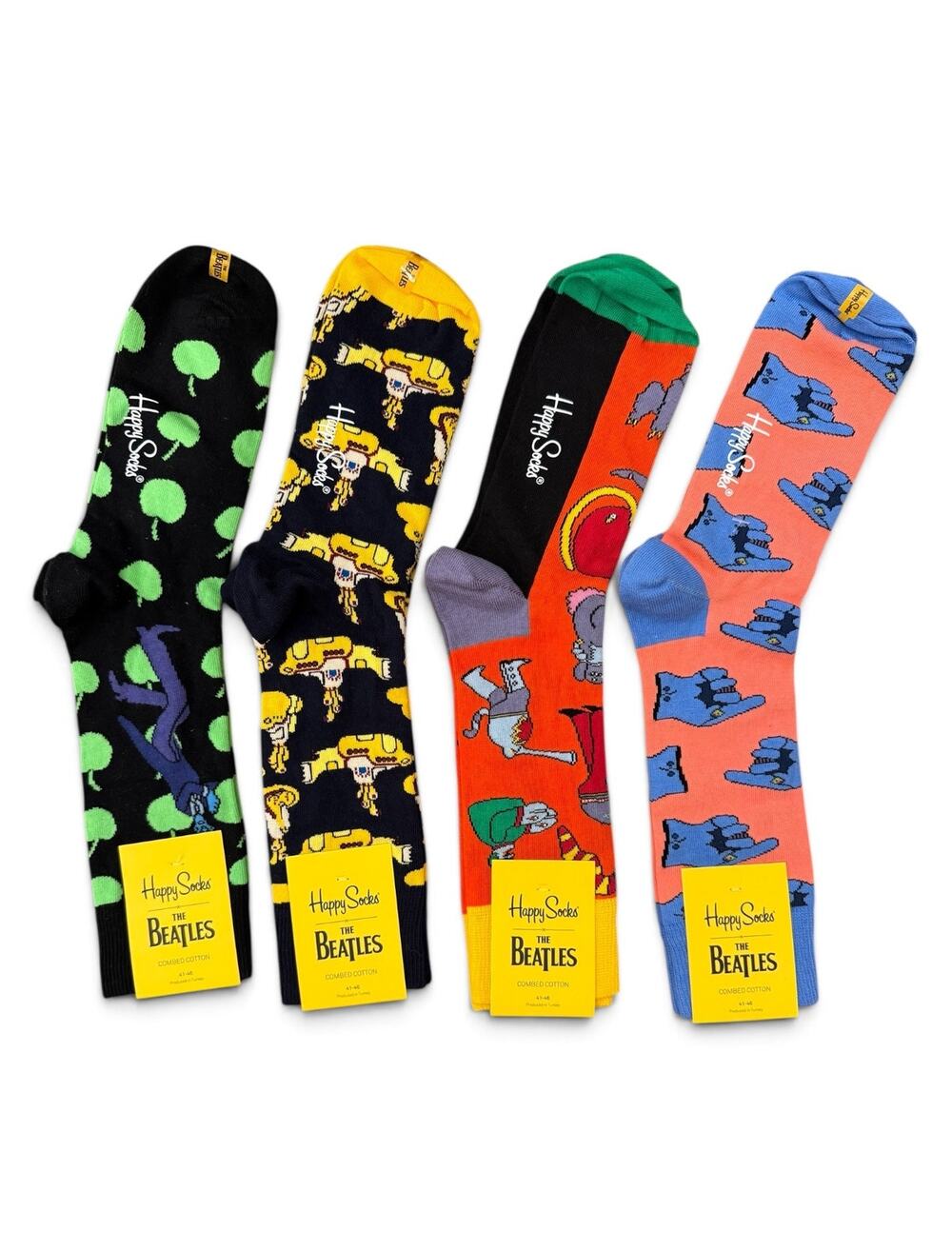 Title: Happy Socks x The Beatles 4 Pair Set NWT Yellow Submarine Men 8-12 41-46